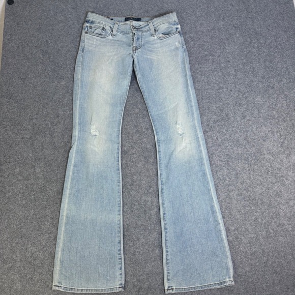 Lucky Brand Denim - Lucky Brand Lil Maggie Jeans Women 2/26 Light Wash Excellent Low Rise Flare Leg